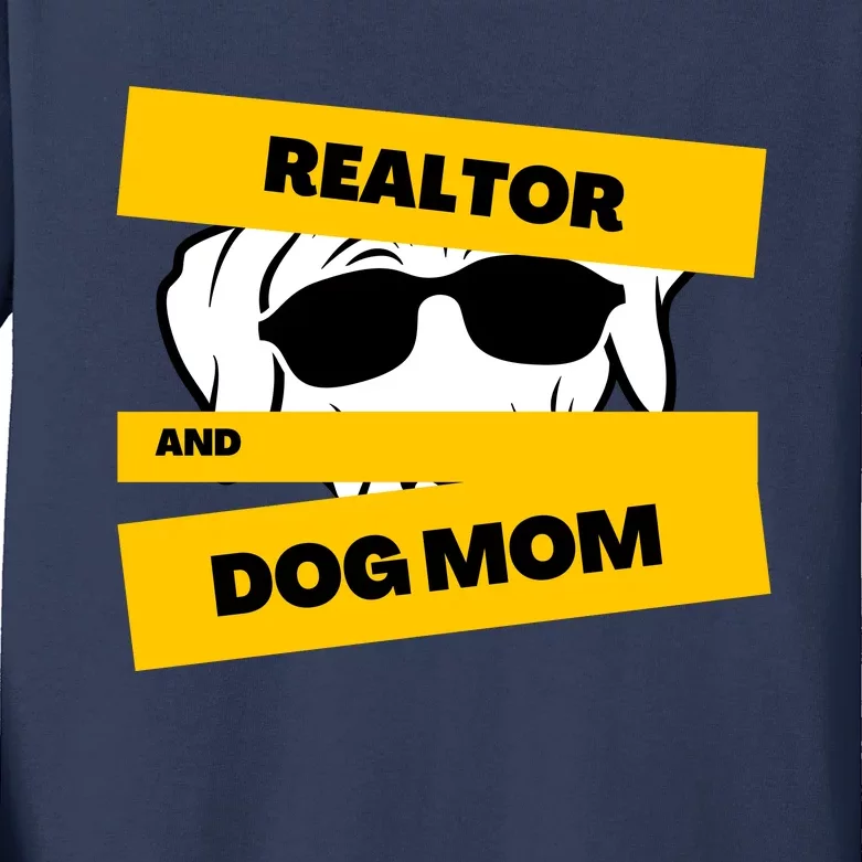 Realtor And Dog Mom Gift Ideas Kids Long Sleeve Shirt