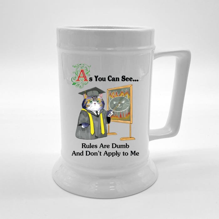 Rules Are Dumb Front & Back Beer Stein