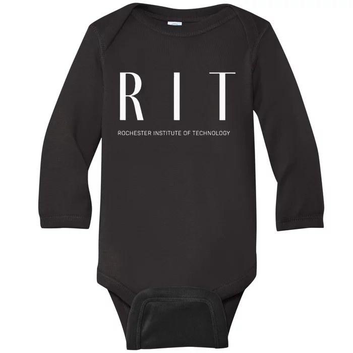 RIT Art Deco Style College Baby Long Sleeve Bodysuit