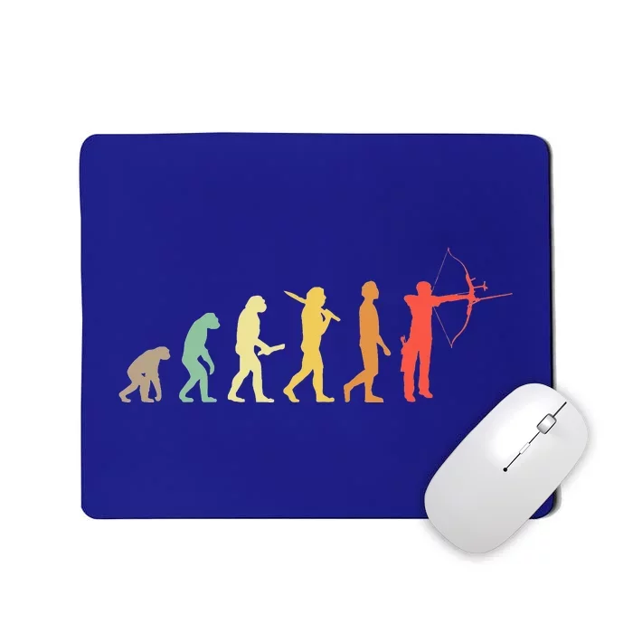 Retro Archery Evolution Gift For Archers & Bowmen Mousepad