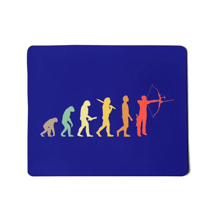 Retro Archery Evolution Gift For Archers & Bowmen Mousepad