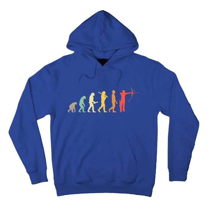 Retro Archery Evolution Gift For Archers & Bowmen Tall Hoodie