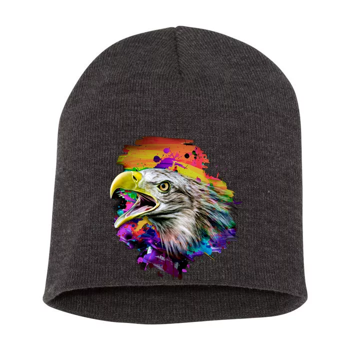 Realistic Abstract Eagle Short Acrylic Beanie