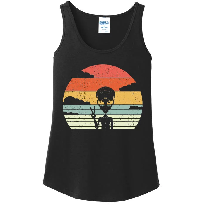 Retro Alien Extraterrestrial Space Ladies Essential Tank