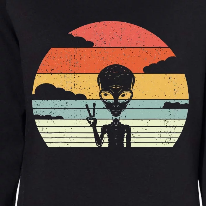 Retro Alien Extraterrestrial Space Womens California Wash Sweatshirt