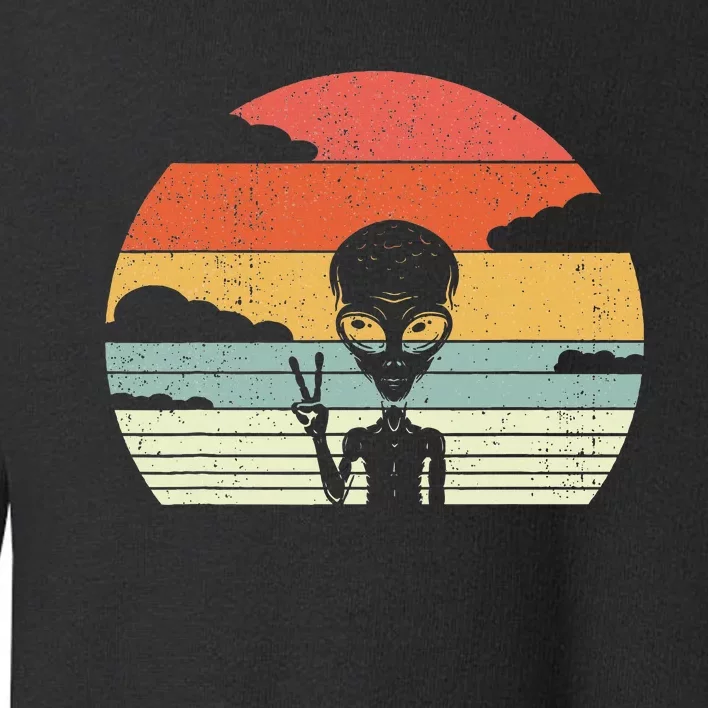 Retro Alien Extraterrestrial Space Toddler Sweatshirt