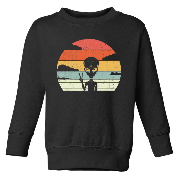 Retro Alien Extraterrestrial Space Toddler Sweatshirt