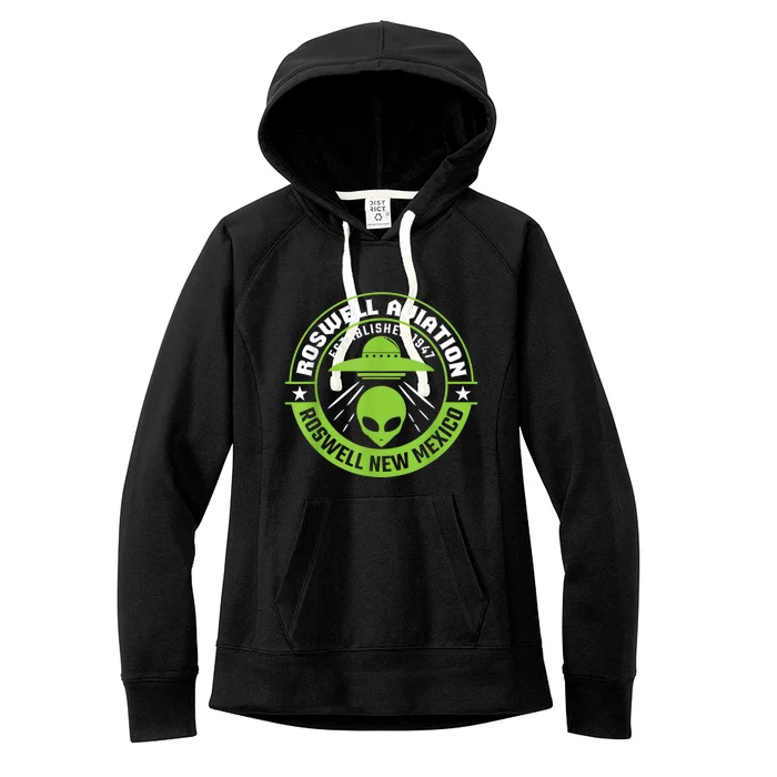 Roswell Aviation Established 1947 Roswell Alien Women's Fleece Hoodie