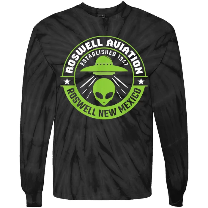 Roswell Aviation Established 1947 Roswell Alien Tie-Dye Long Sleeve Shirt