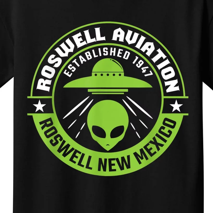 Roswell Aviation Established 1947 Roswell Alien Kids T-Shirt