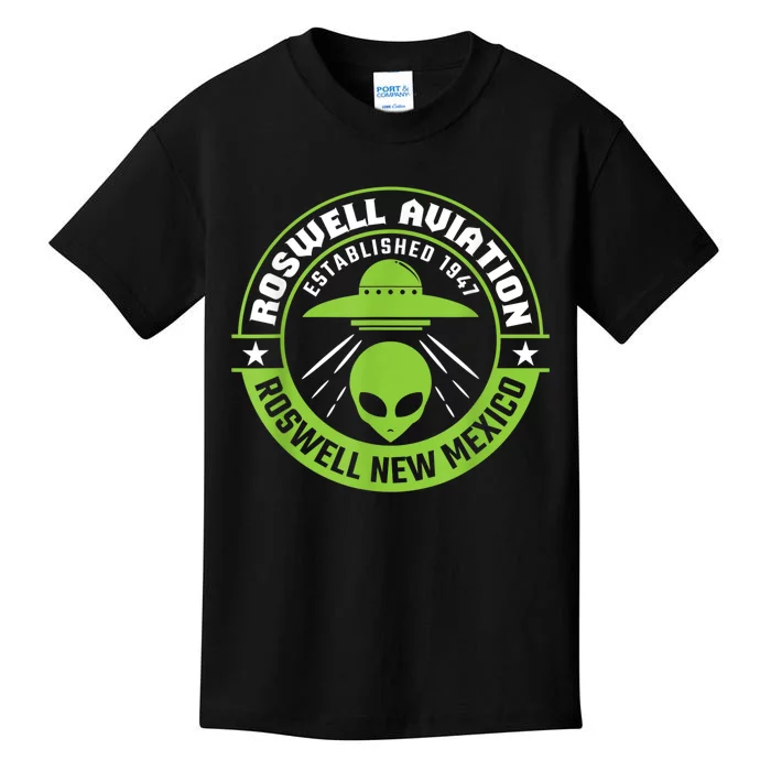 Roswell Aviation Established 1947 Roswell Alien Kids T-Shirt