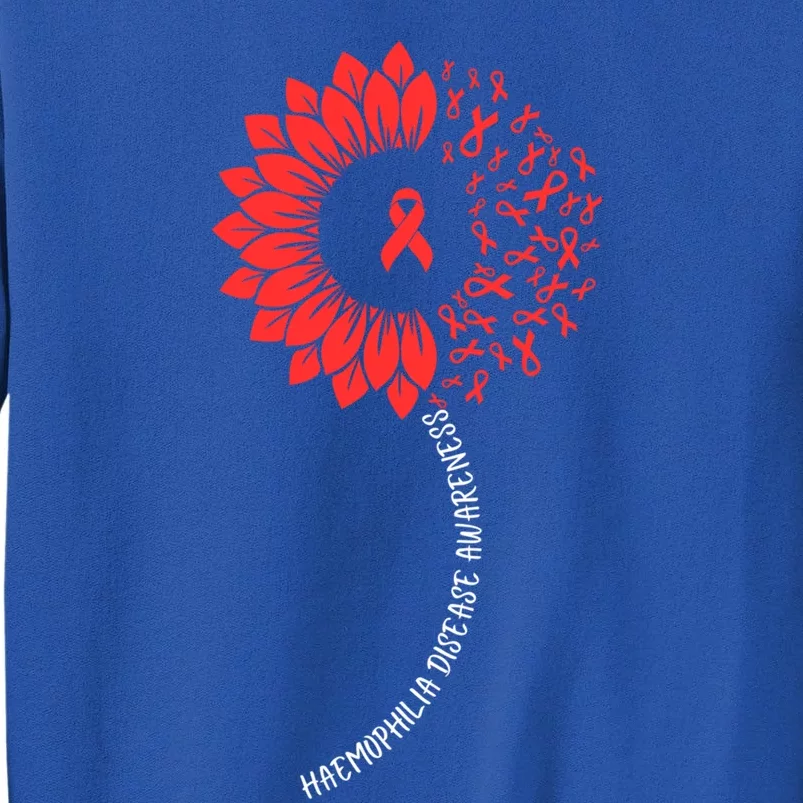 Raise Awareness For World Haemophilia Month Red Sunflower Cool Gift Sweatshirt