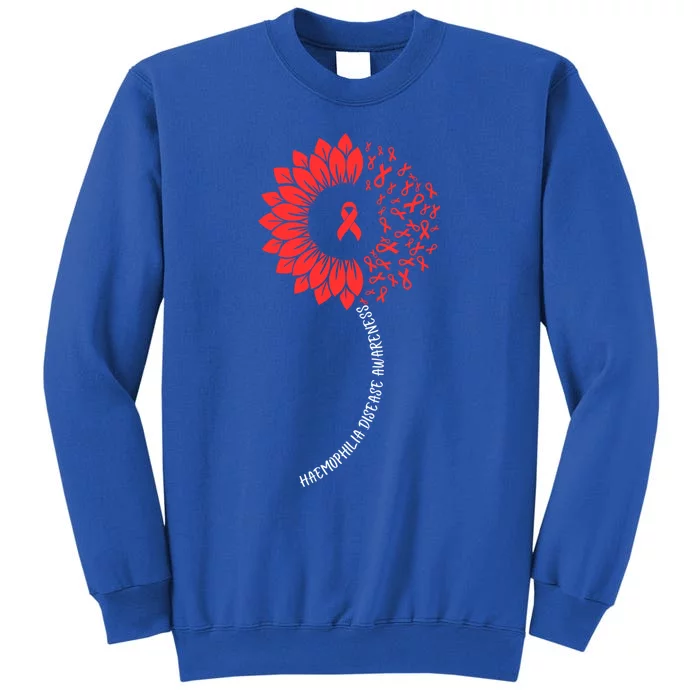 Raise Awareness For World Haemophilia Month Red Sunflower Cool Gift Sweatshirt