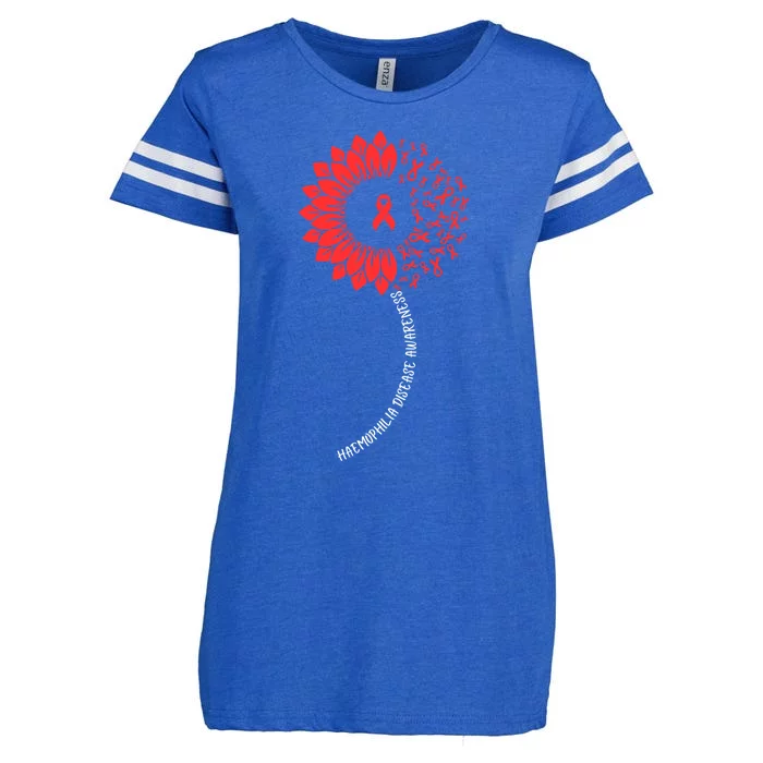 Raise Awareness For World Haemophilia Month Red Sunflower Cool Gift Enza Ladies Jersey Football T-Shirt