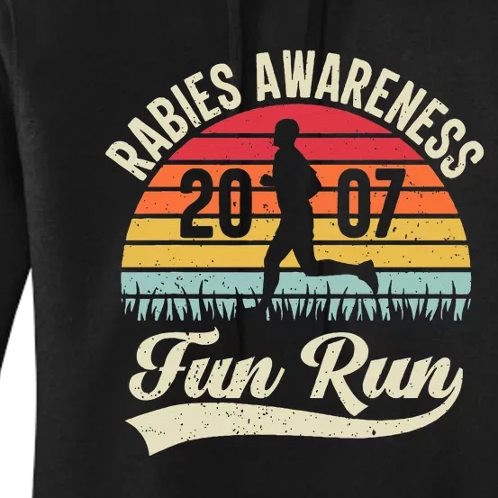 Rabies Awareness Fun Run Funny Tv Comedy Women's Pullover Hoodie