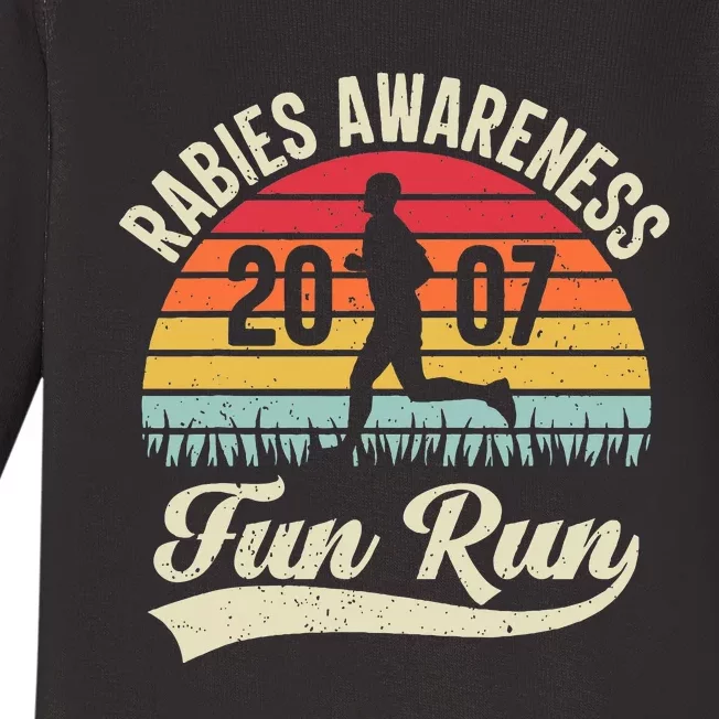 Rabies Awareness Fun Run Funny Tv Comedy Baby Long Sleeve Bodysuit