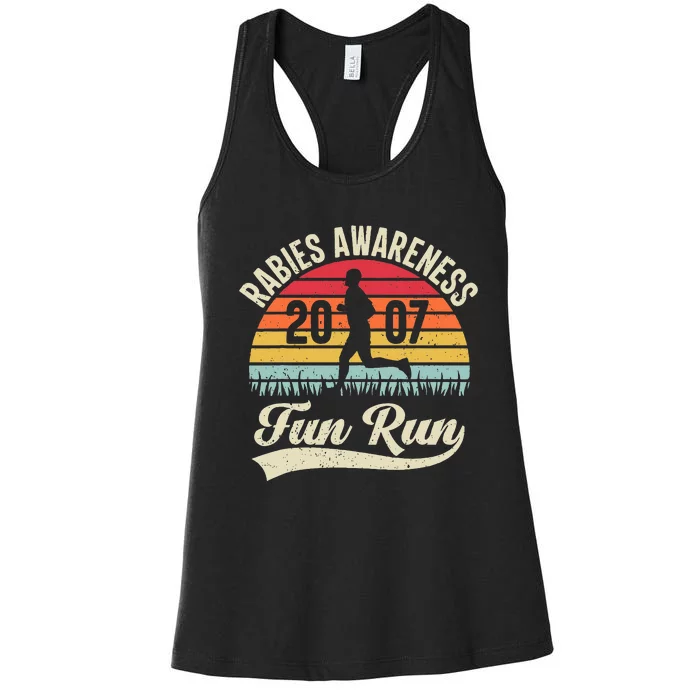 Rabies Awareness Fun Run Funny Tv Comedy Women's Racerback Tank