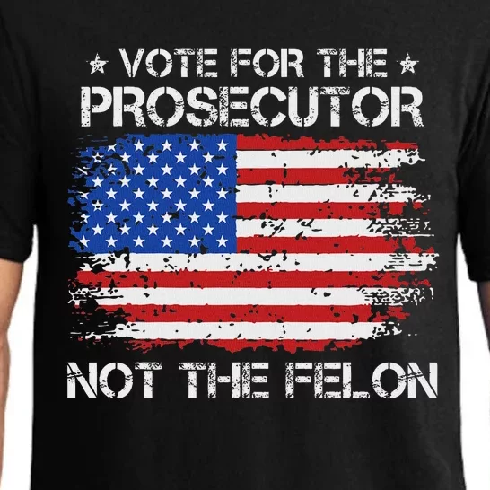 Retro American Flag Vote For The Prosecutor Not The Felon Pajama Set