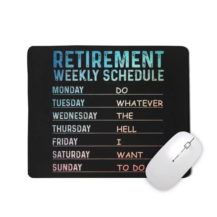 Retired Art For Women Retirement Retiree Mousepad