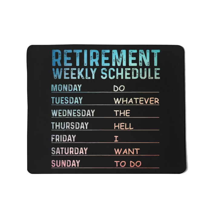 Retired Art For Women Retirement Retiree Mousepad