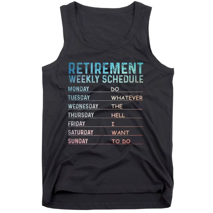 Retired Art For Women Retirement Retiree Tank Top