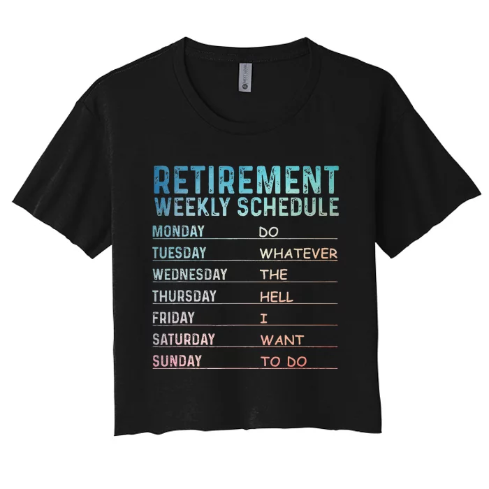 Retired Art For Women Retirement Retiree Women's Crop Top Tee