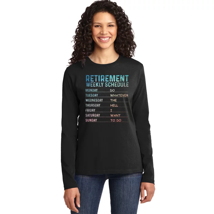 Retired Art For Women Retirement Retiree Ladies Long Sleeve Shirt