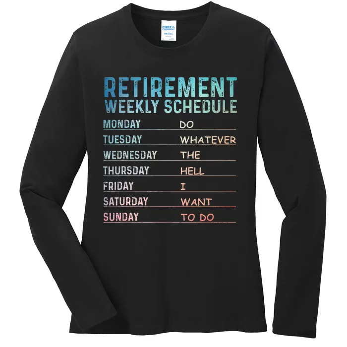 Retired Art For Women Retirement Retiree Ladies Long Sleeve Shirt