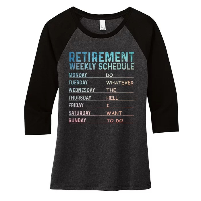 Retired Art For Women Retirement Retiree Women's Tri-Blend 3/4-Sleeve Raglan Shirt