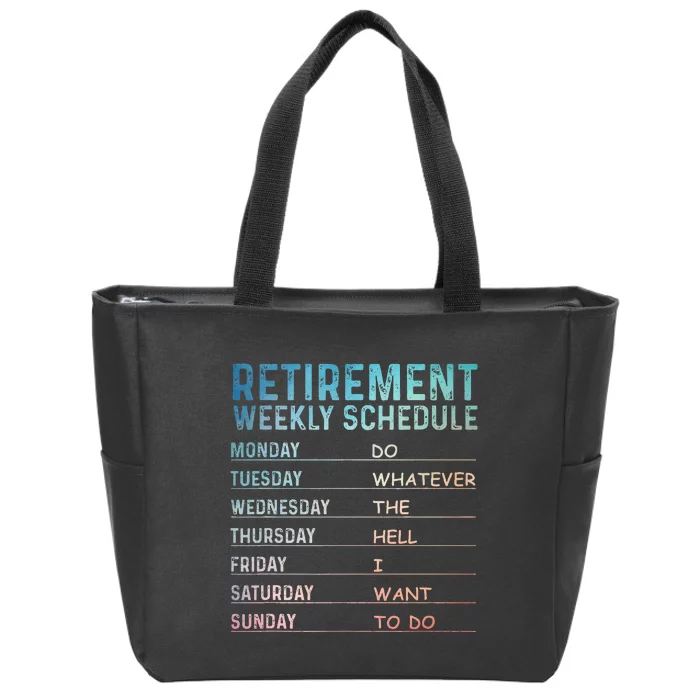 Retired Art For Women Retirement Retiree Zip Tote Bag