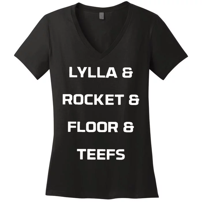 Rocket And Floor And Teefs Women's V-Neck T-Shirt