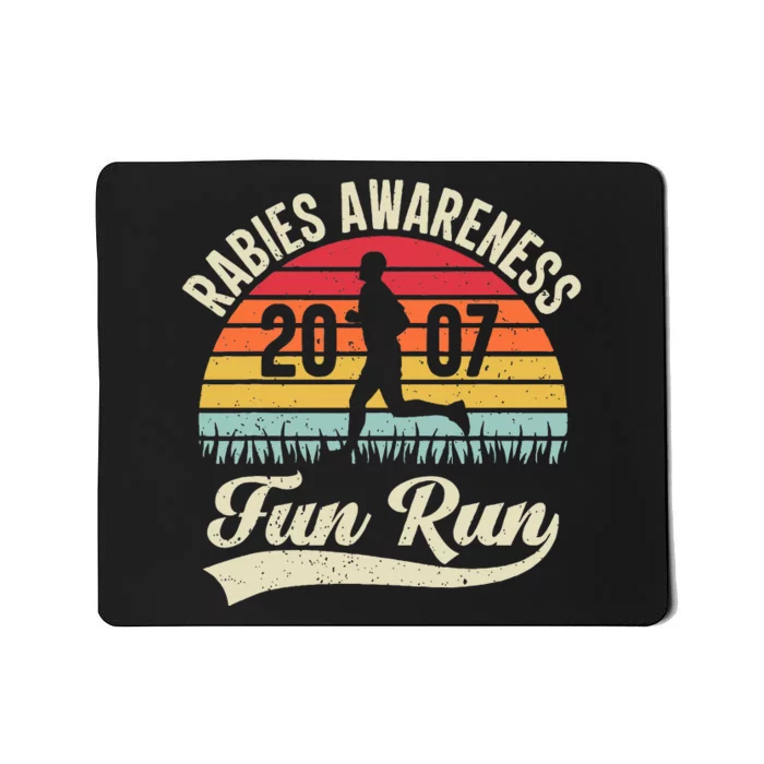 Rabies Awareness Fun Run Funny Tv Comedy Running Mousepad