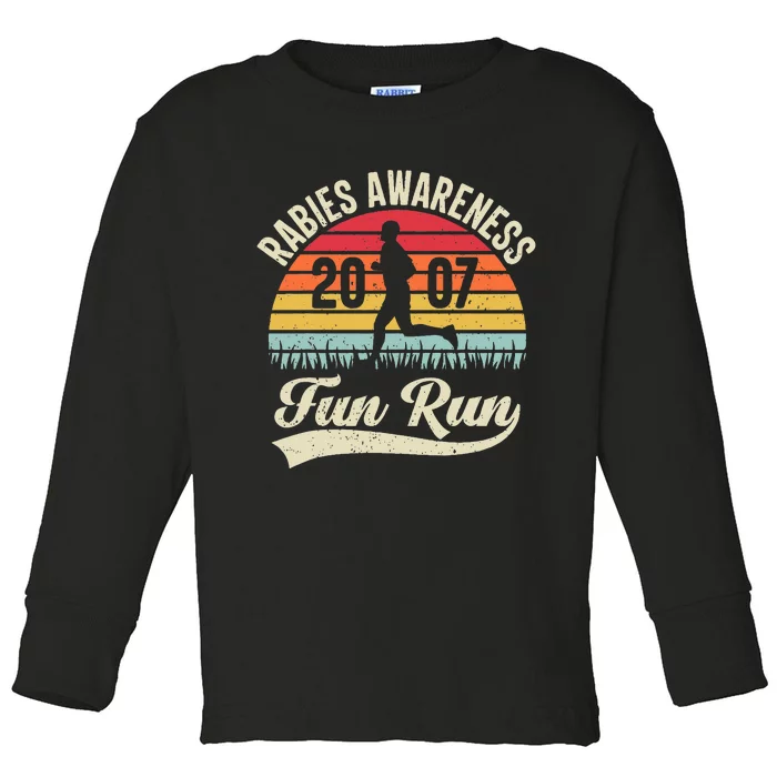 Rabies Awareness Fun Run Funny Tv Comedy Running Toddler Long Sleeve Shirt