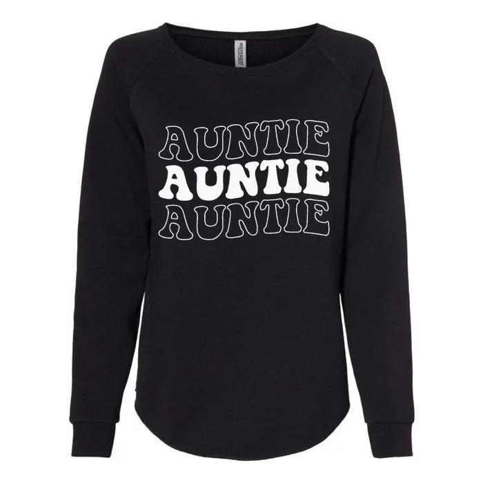 Retro Auntie For Women Funny Cool New Aunt For Birthday Womens California Wash Sweatshirt