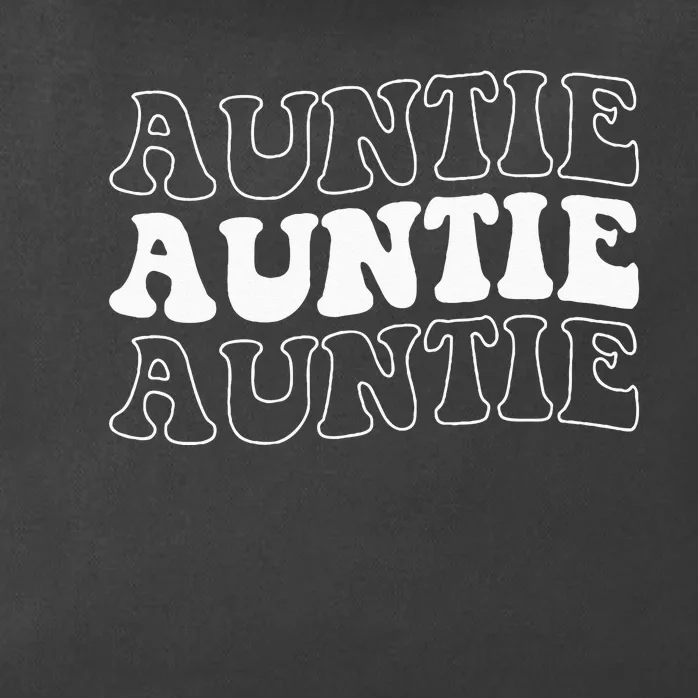 Retro Auntie For Women Funny Cool New Aunt For Birthday Zip Tote Bag