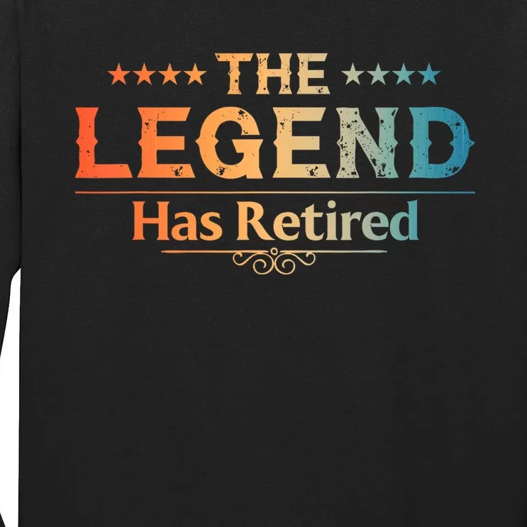 Retired Art For Women Retiring Retiree Retirement Tall Long Sleeve T-Shirt