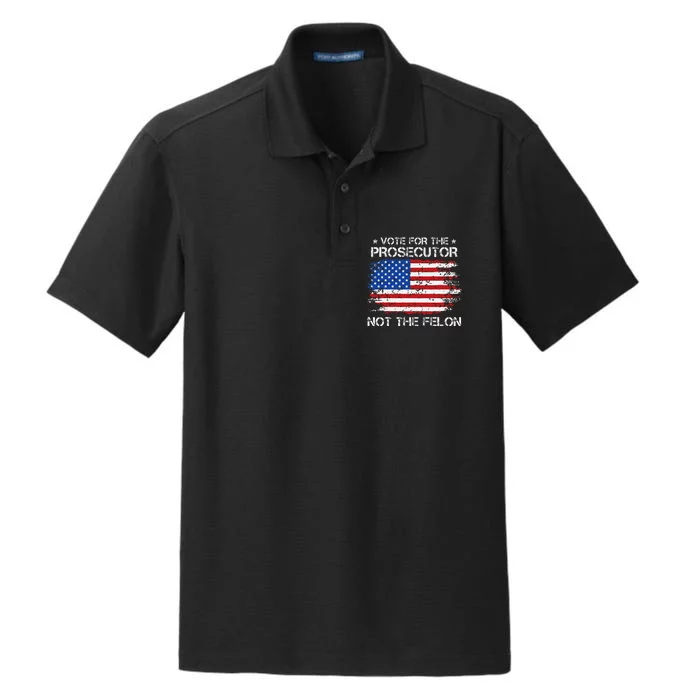 Retro American Flag Vote For The Prosecutor Not The Felon Dry Zone Grid Performance Polo