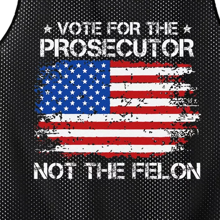 Retro American Flag Vote For The Prosecutor Not The Felon Mesh Reversible Basketball Jersey Tank