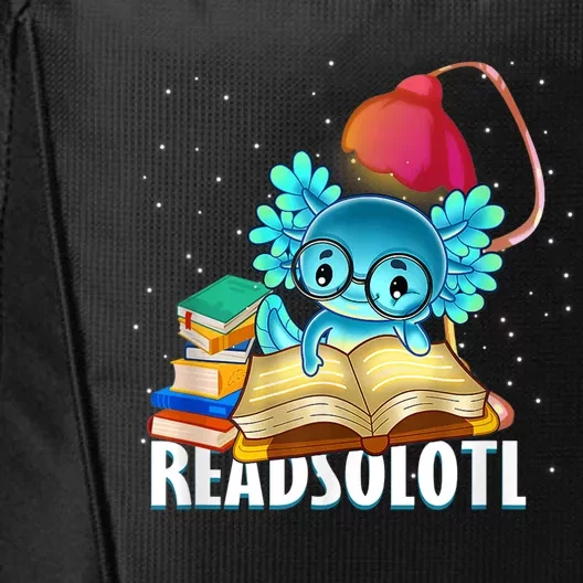 Readsolotl Axolotl Funny Reading Fish Books Lizard City Backpack