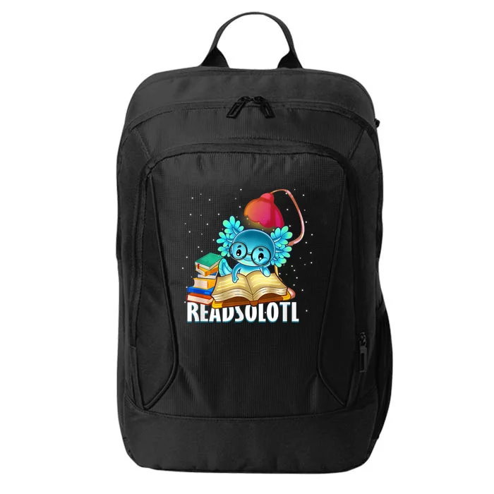 Readsolotl Axolotl Funny Reading Fish Books Lizard City Backpack