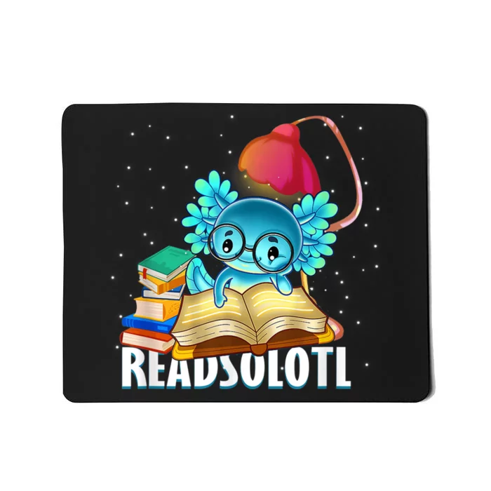 Readsolotl Axolotl Funny Reading Fish Books Lizard Mousepad