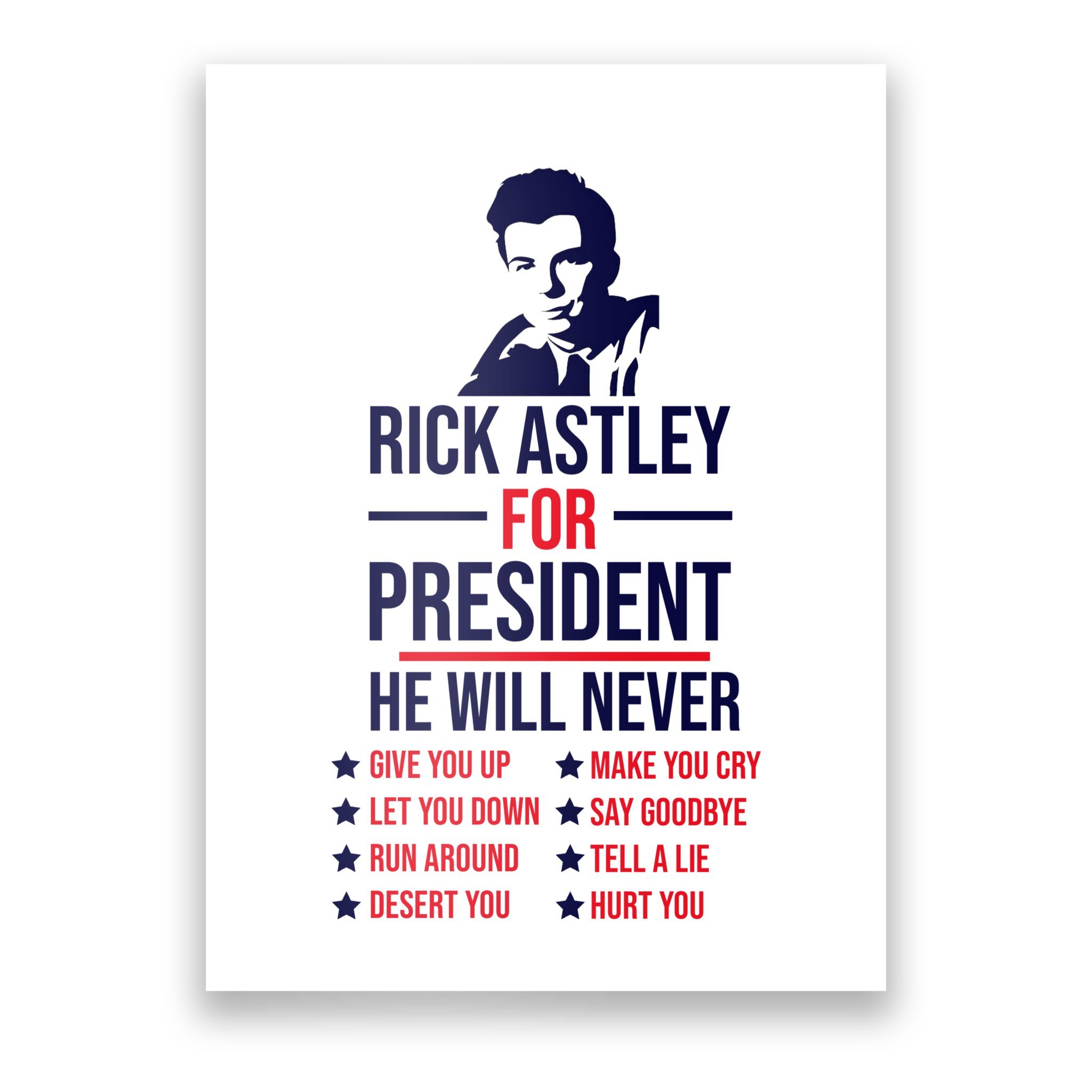 Rick Astley Rick Roll Never Give You Up Photographic Print for