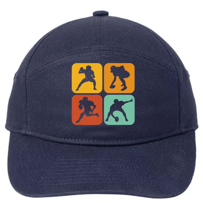 Retro American Football I Aesthetic I Football 7-Panel Snapback Hat