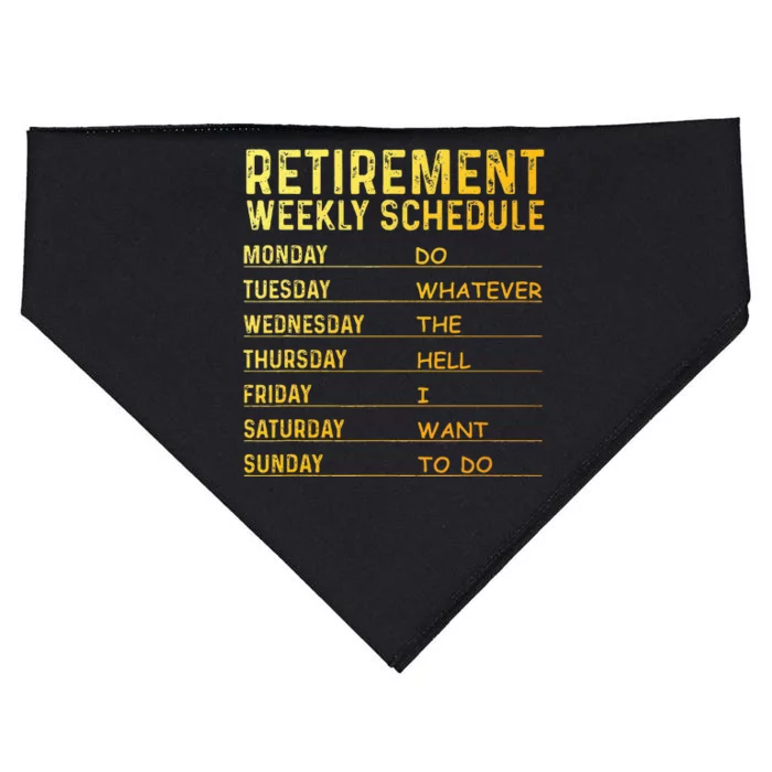 Retired Art For Women Retirement Retired USA-Made Doggie Bandana