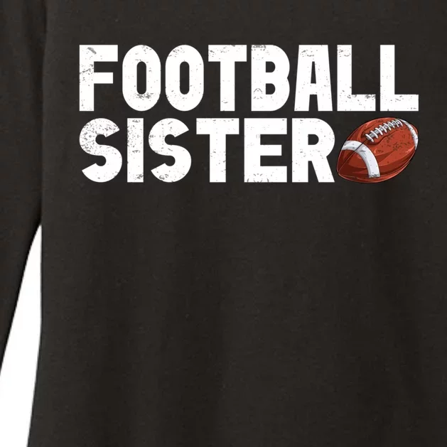 Retro American Football Sis Family Matching Sister Gift Womens CVC Long Sleeve Shirt