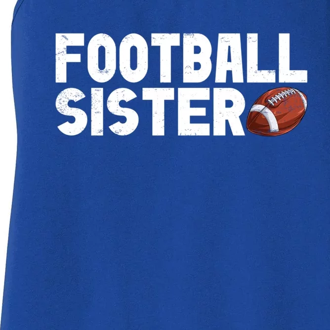 Retro American Football Sis Family Matching Sister Gift Women's Racerback Tank