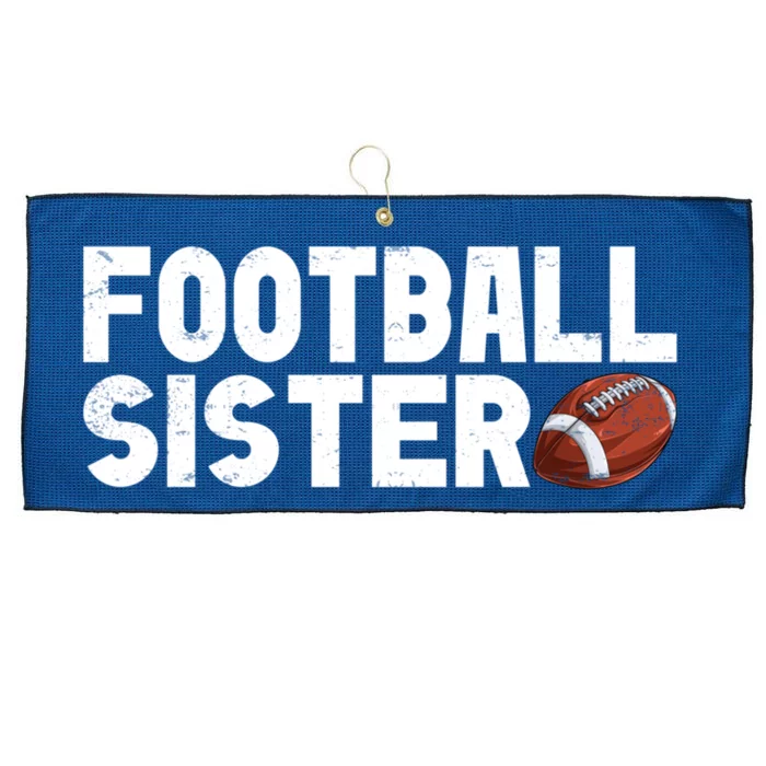 Retro American Football Sis Family Matching Sister Gift Large Microfiber Waffle Golf Towel