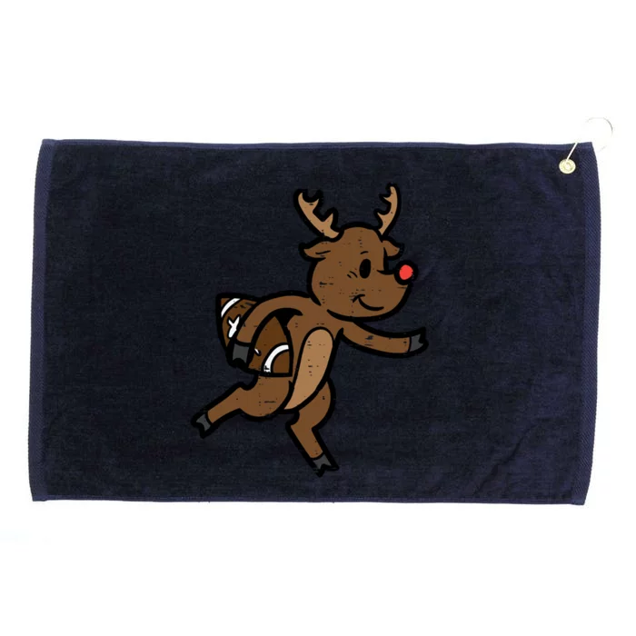 Reindeer American Football Cute Christmas Xmas Gift Grommeted Golf Towel