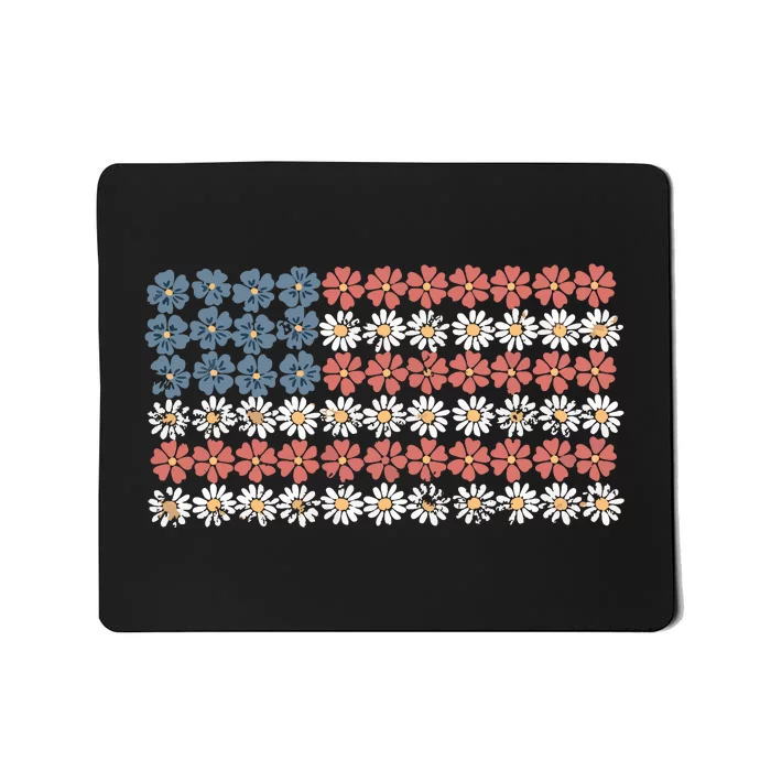 Retro American Flag 4th Of July Mousepad