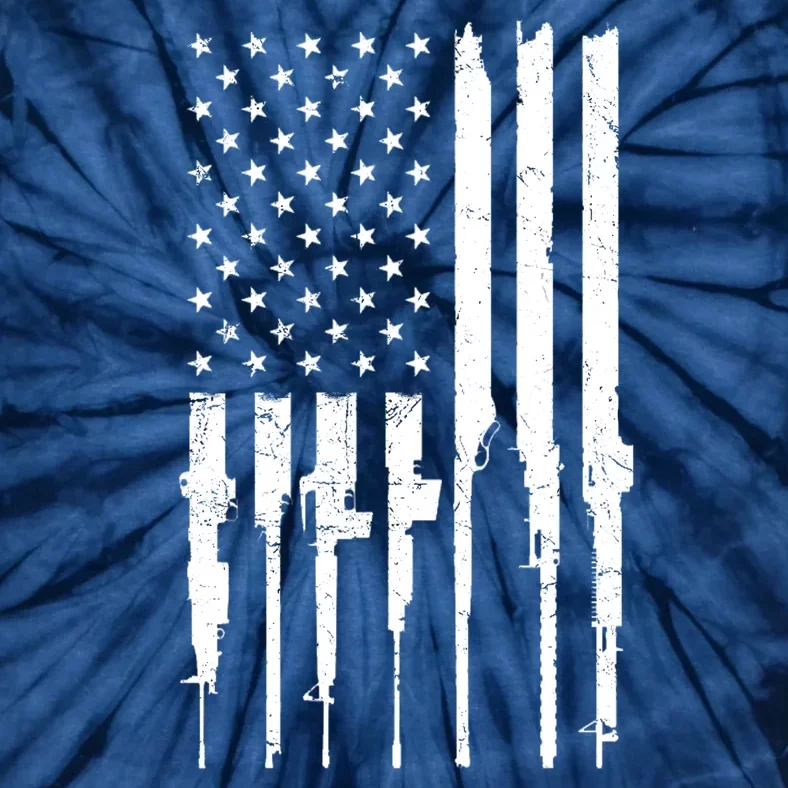 Rifle American Flag Tie-Dye T-Shirt